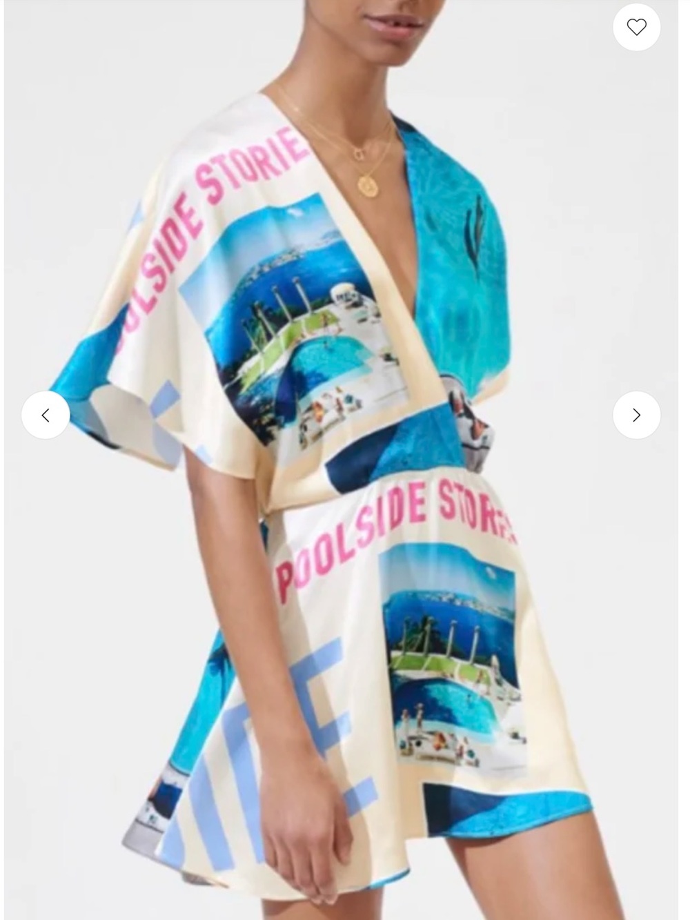 Maje Slim Aarons Poolside Stories Multicoloured Playsuit Size EU 3